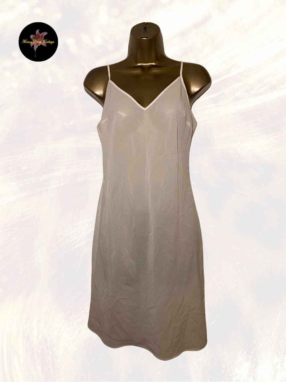 White Sheer Slip Dress with Adjustable Straps